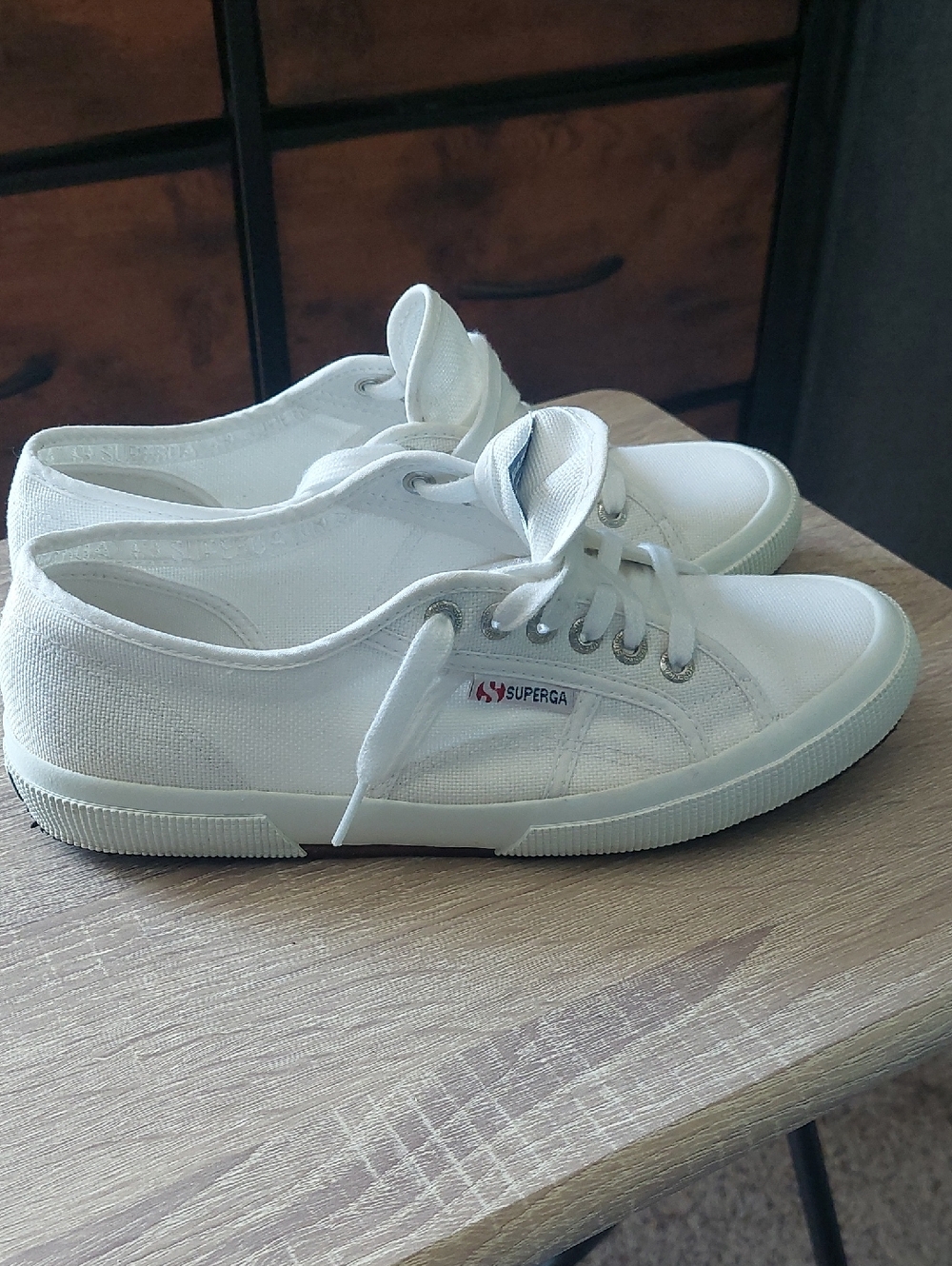 Superga White Canvas Low-Top Sneakers